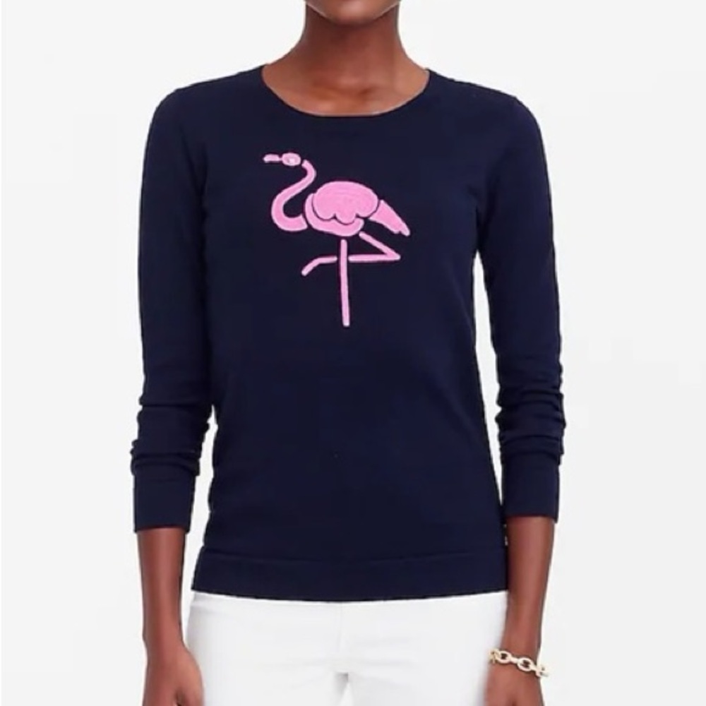 J. Crew Flamingo Teddie Sweater | M